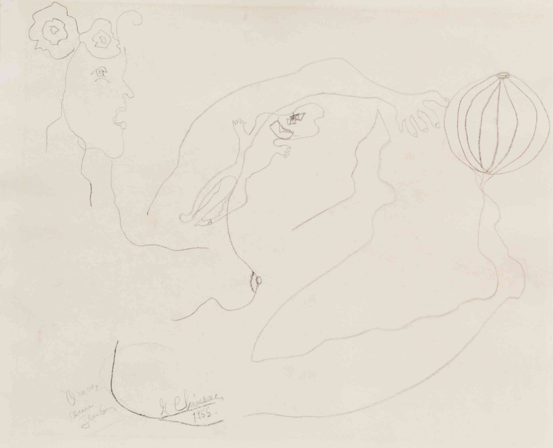 Gaston Chaissac, (French, 1910-1964), Untitled: Gaston Chaissac (French, 1910-1964) Untitled graphite on paper signed G. Chaissac (lower left) 11 x 13 inches.