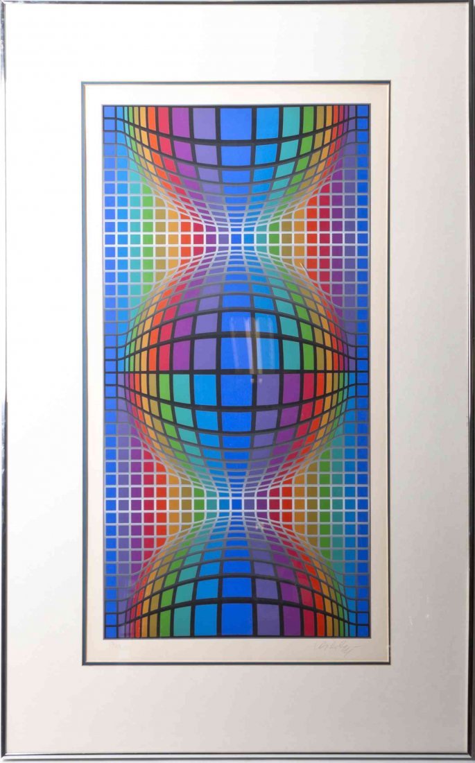 Victor Vasarely, (French/Hungarian, 1906-1997), Koeroek: Victor Vasarely (French/Hungarian, 1906-1997) Koeroek serigraph edition 226/250, signed Vasarely (lower right) 32 x 16 inches. Property from the Collection of Dr. Howard and Gertrude