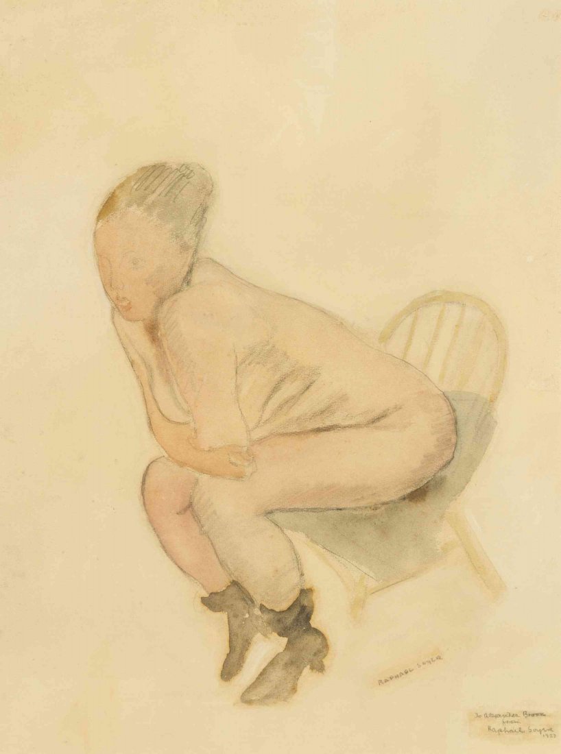 Raphael Soyer, (American, 1899-1987), Woman, 1927: Raphael Soyer (American, 1899-1987) Woman, 1927 pastel on paper signed Raphael Soyer, dated and inscribed (lower right) 20 x 15 inches.