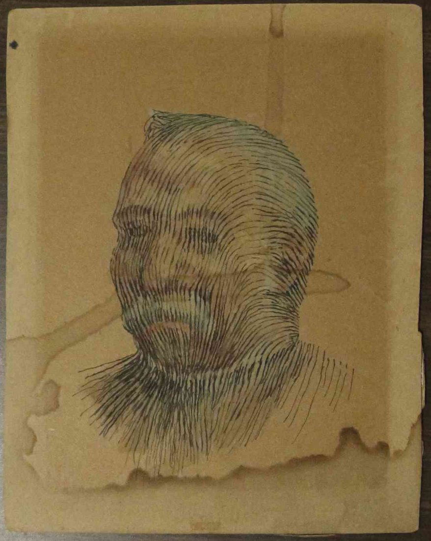 Arnold Friedman, (American, 1874-1946), Portrait of a: Arnold Friedman (American, 1874-1946) Portrait of a Man mixed media on board inscribed by Elizabeth Friedman (daughter of the artist) (verso) 8 1/2 x 6 3/4 inches.