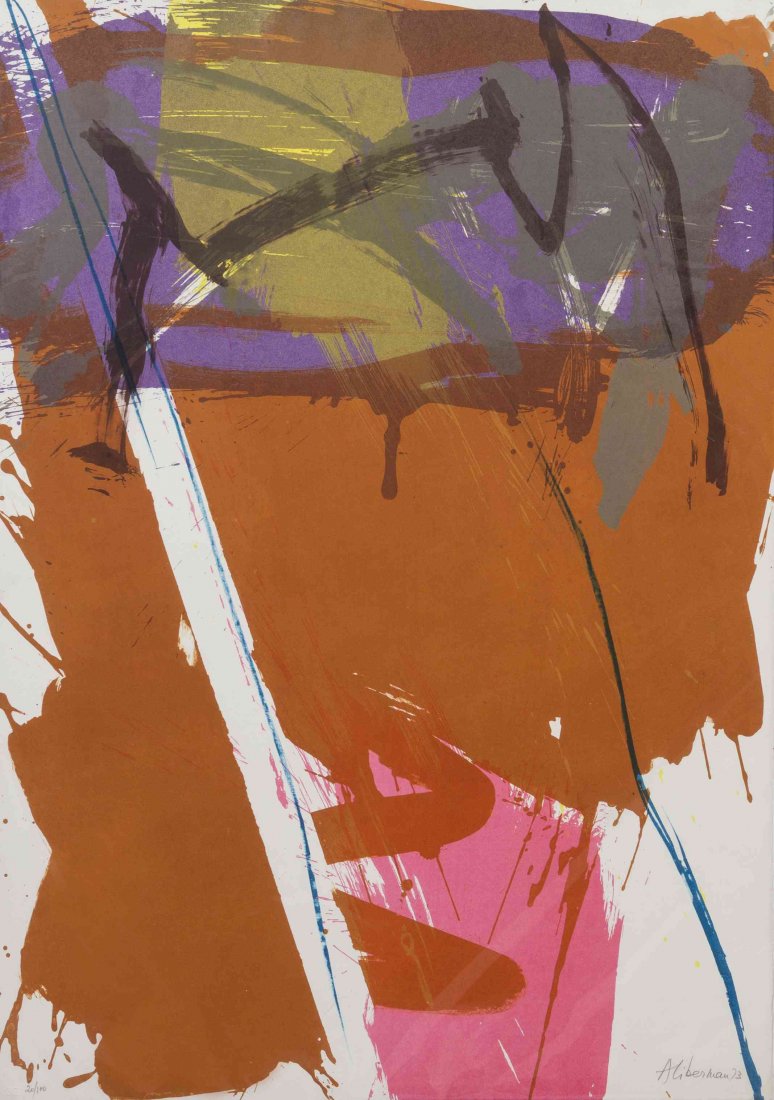 Alexander Liberman, (Ukrainian, 1912-1999), Untitled,: Alexander Liberman (Ukrainian, 1912-1999) Untitled, 1973 screenprint edition 20/100, signed A. Liberman (lower right) 39 x 27 1/2 inches.
