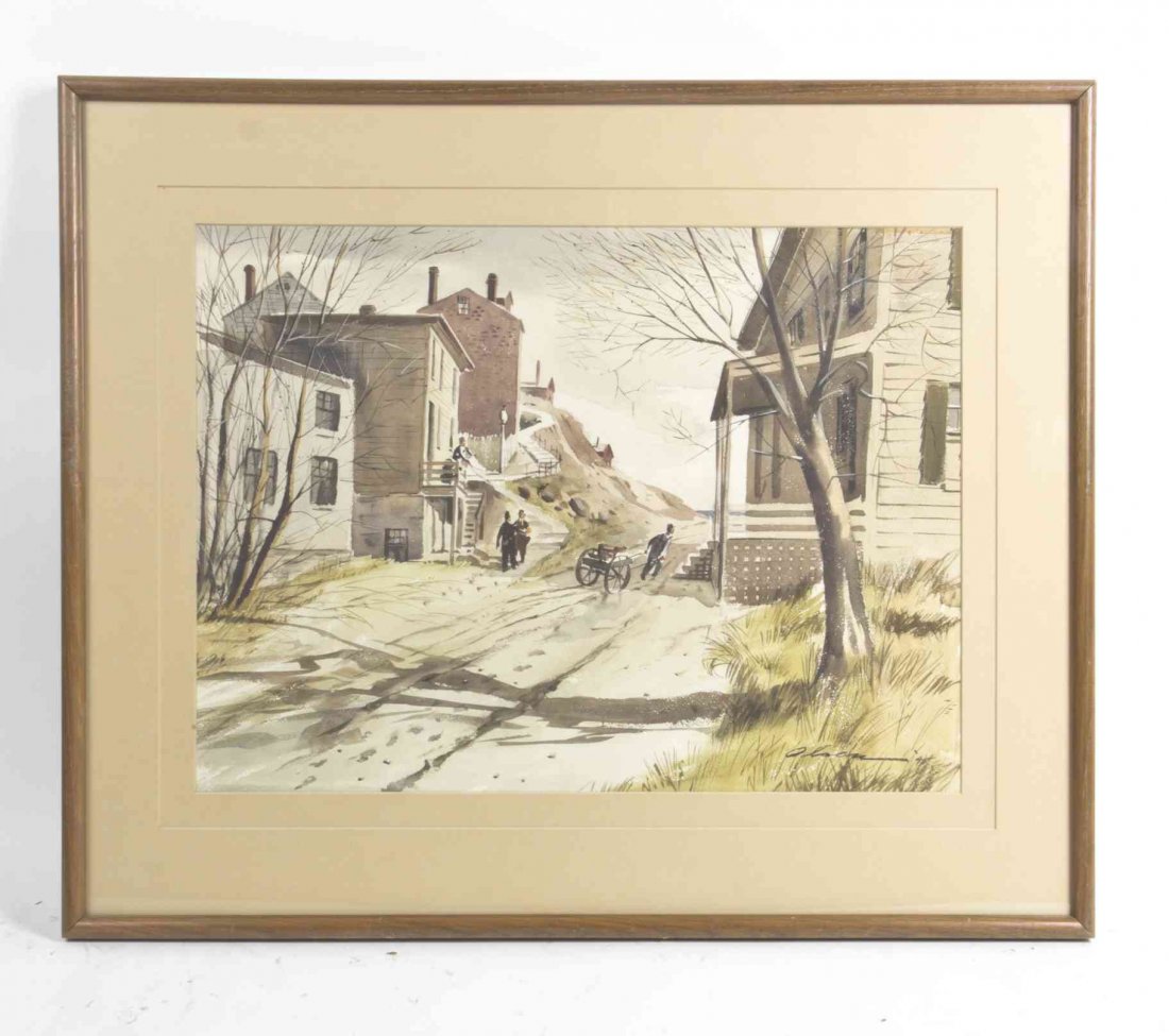 Albert Byron Olson, (American, 1885-1940), Indiana: Albert Byron Olson (American, 1885-1940) Indiana Dunes, 1940 watercolor signed Olson (lower right) 16 1/4 x 22 inches.