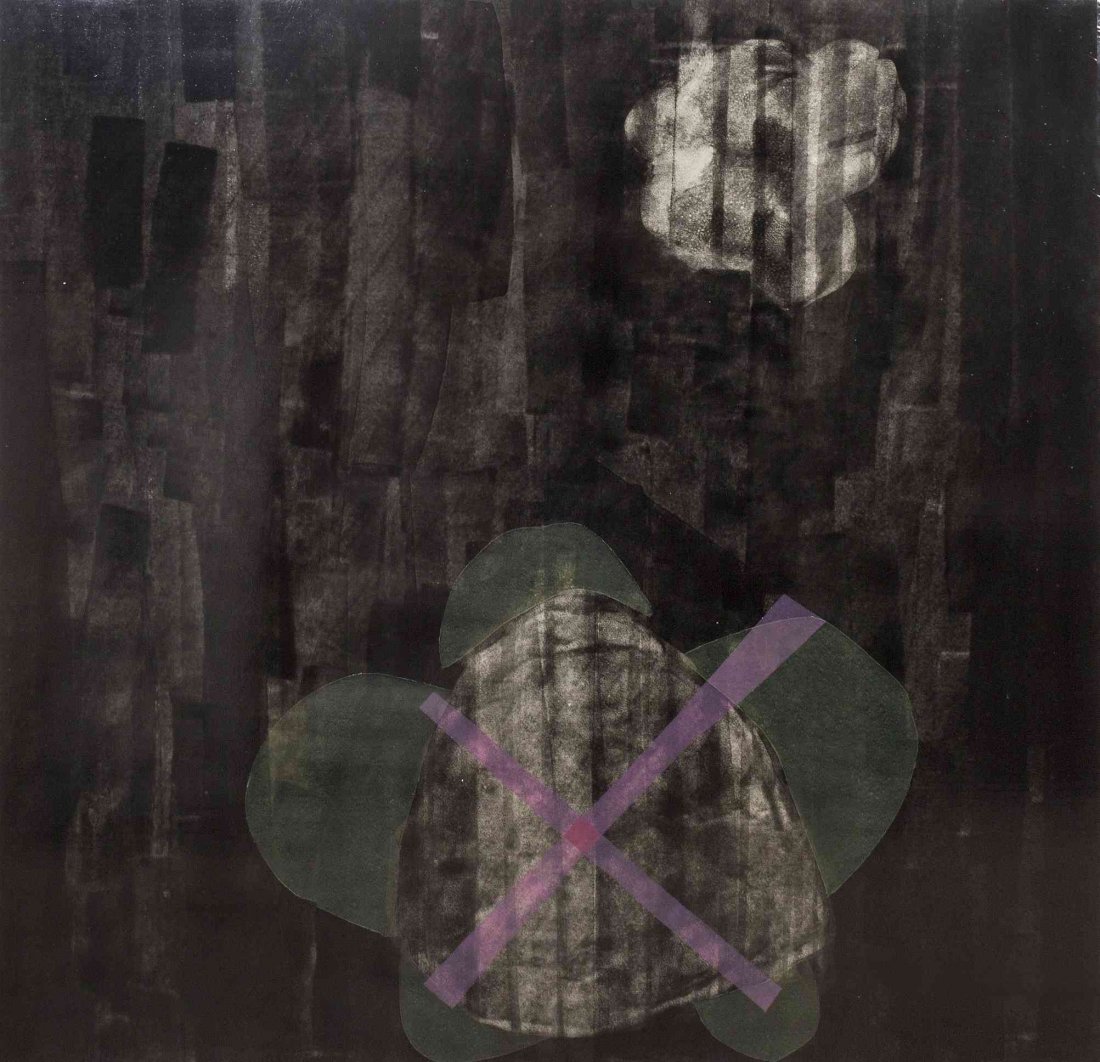 Monique van Genderen, (American, 1948-2012), The: Monique van Genderen (American, 1948-2012) The Garden, Night Part 4, 2006 enamel, oil and vinyl on wood signed Monique van Genderen, titled and dated (verso) 60 1/4 x 60 1/4 inches. Condition: This wo