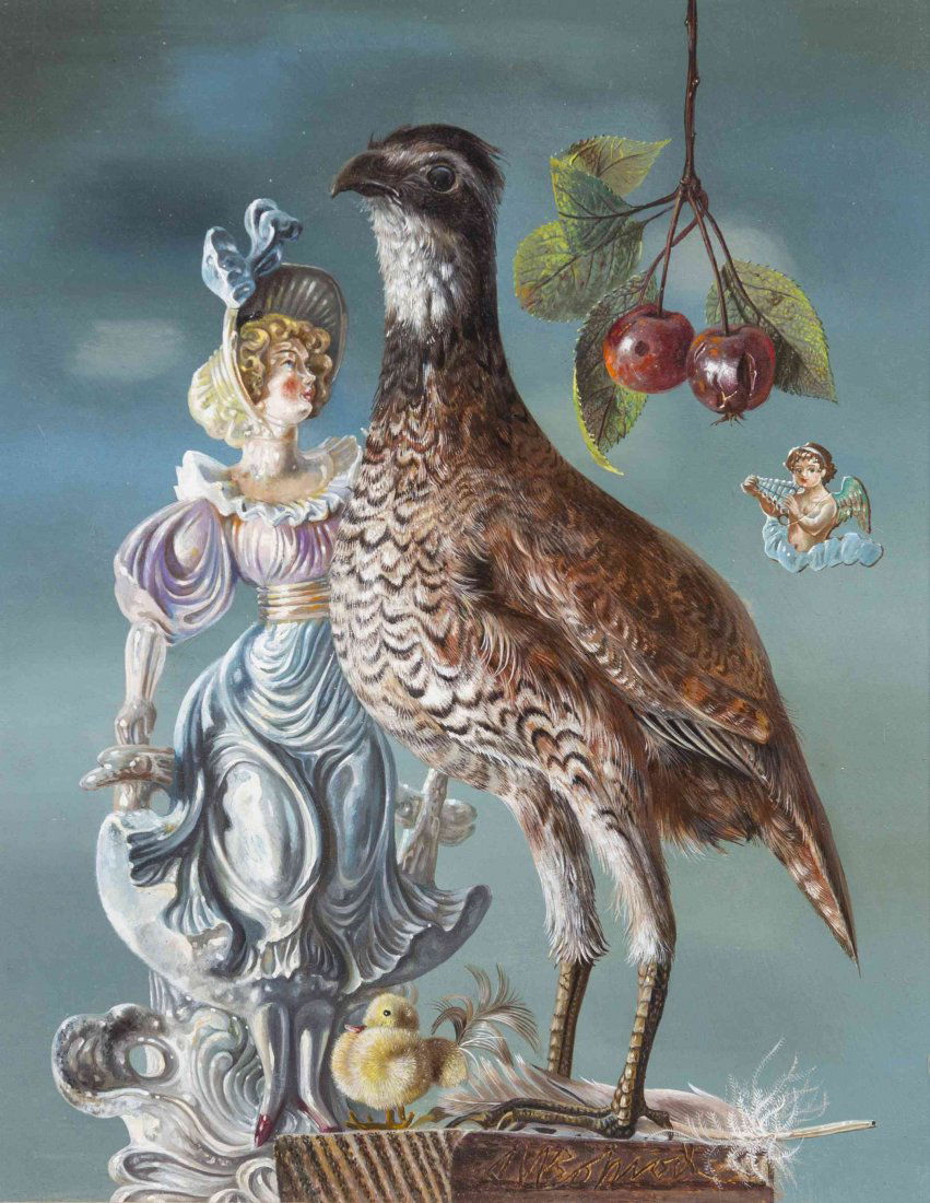 Aaron Bohrod, (American, 1907-1992), Quail: Aaron Bohrod (American, 1907-1992) Quail oil on board signed A. Bohrod (lower right) 8 x 10 inches. Provenance: Frank J. Oehlschlaeger Gallery, Chicago Condition: Appears in basic good condition; ligh