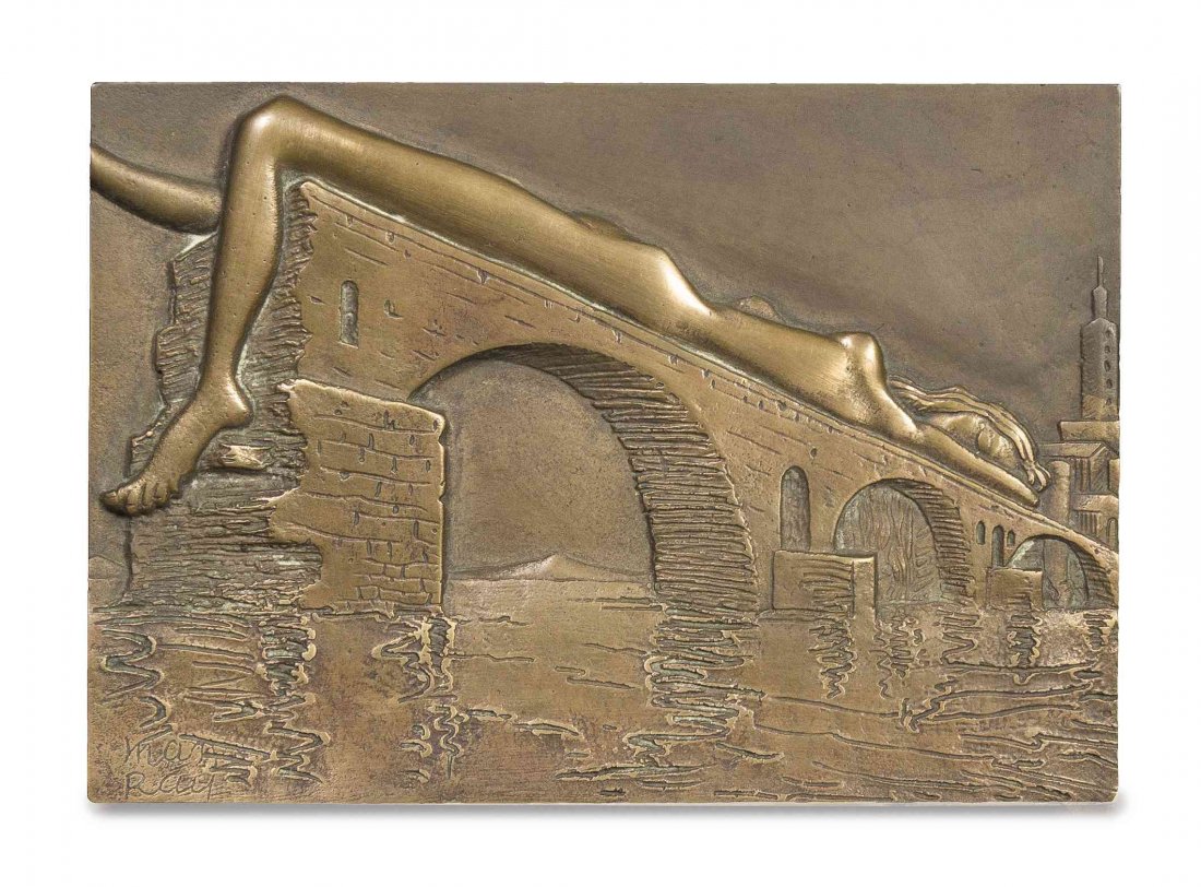 Man Ray, (American, 1890-1976), Le Pont brise, 1971: Man Ray (American, 1890-1976) Le Pont brise, 1971 bronze relief signed Man Ray (lower left) 4 3/4 x 6 3/4 inches. Property from the Estate of Martin Gordon, New York, New York and Naples, Florida