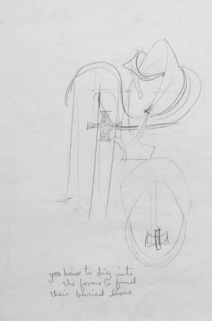 Mark di Suvero, (American, b. 1933), Pop (doublesided): Mark di Suvero (American, b. 1933) Pop (doublesided) pencil on paper 16 1/2 x 11 inches. Provenance: Walter Kelly, Inc., Chicago Condition: There is toning to the sheet throughout; there is a circular