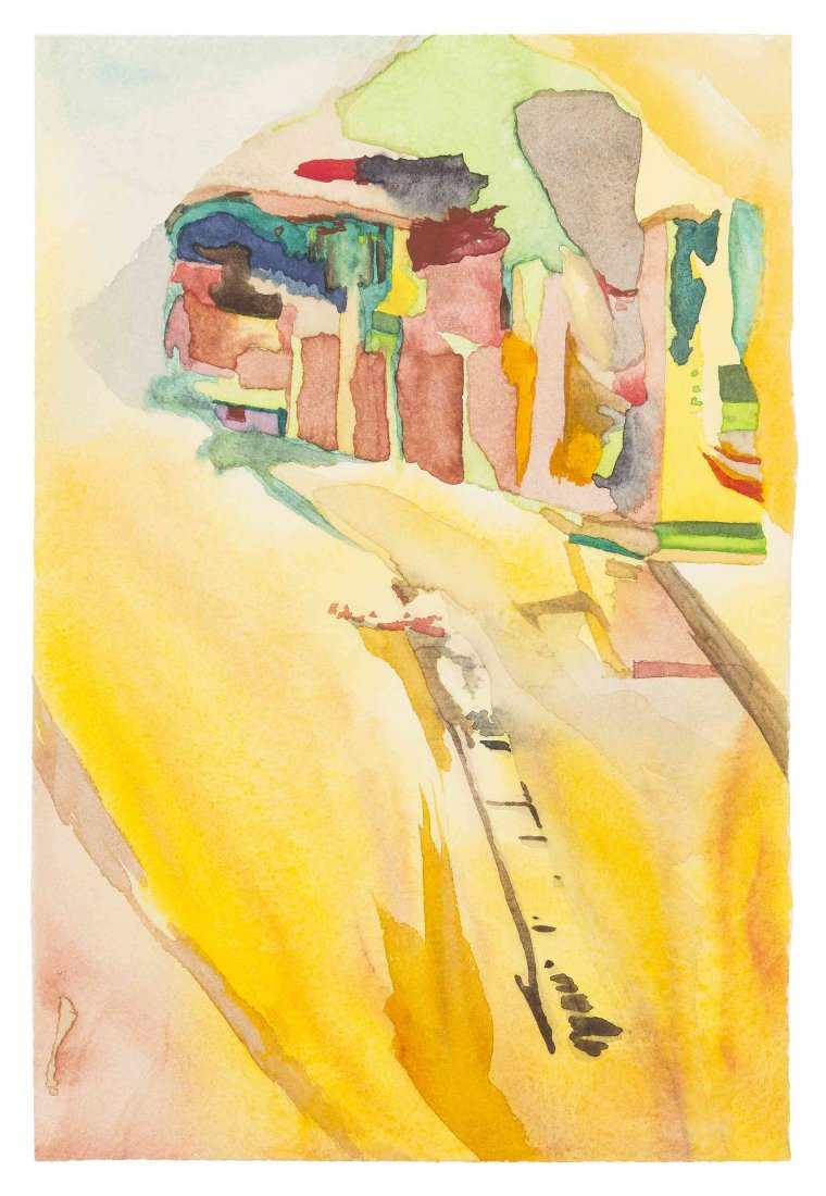 Santiago Cucullu, (Argentine, b. 1969), From Siqueiro's: Santiago Cucullu (Argentine, b. 1969) From Siqueiro's Archive watercolor and graphite on paper 19 1/4 x 9 3/4 inches. Provenance: Perry Rubenstein Gallery, New York Condition: All edges are deckled ;