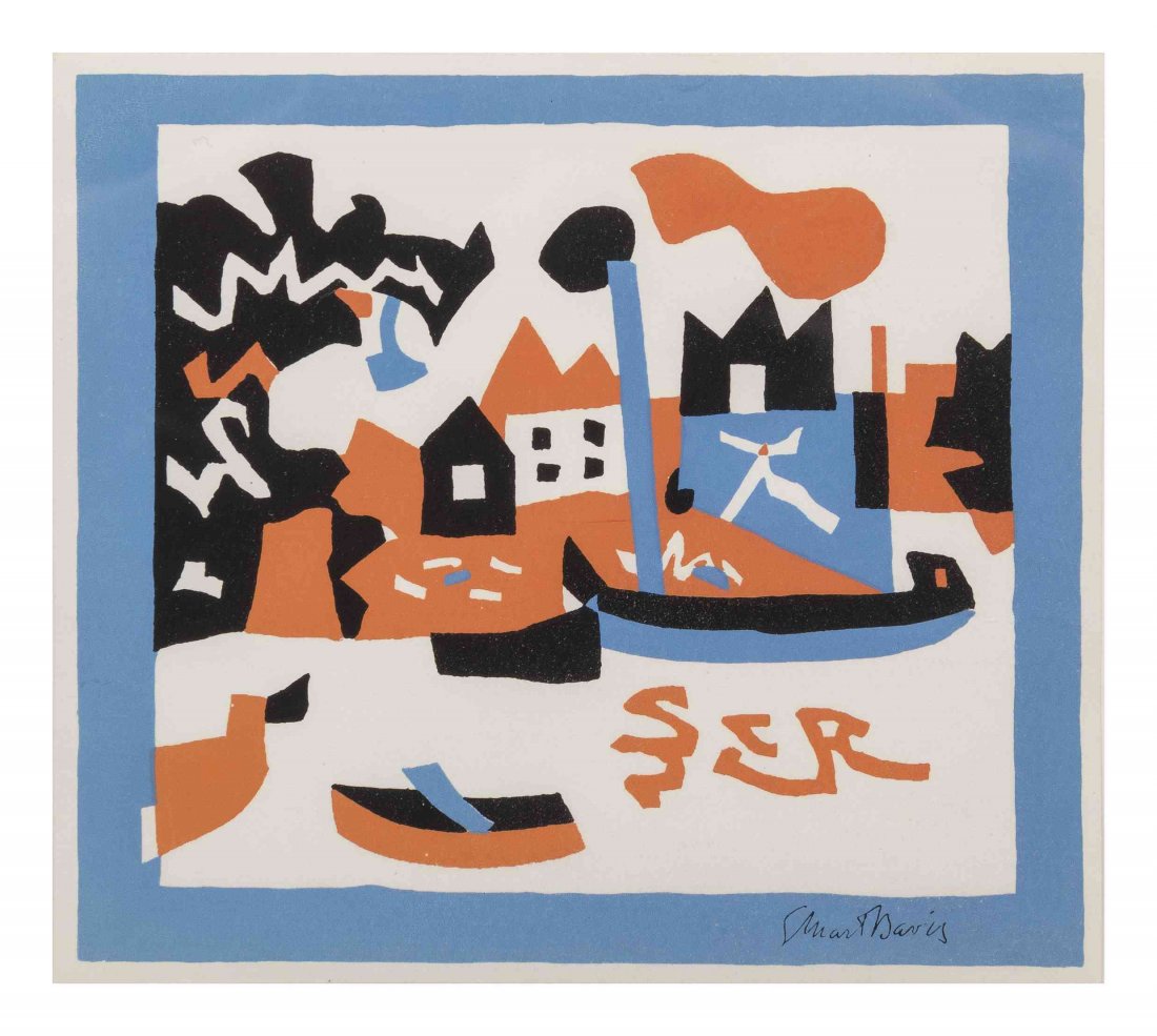 Stuart Davis, (American, 1892-1964), Natural Scene, c.: Stuart Davis (American, 1892-1964) Natural Scene, c. 1955 color screenprint signed Stuart Davis (lower right) 5 1/2 x 6 1/2 inches. Property from the Hugh Johnston Hubbard Trust, Lake Forest, Illinois