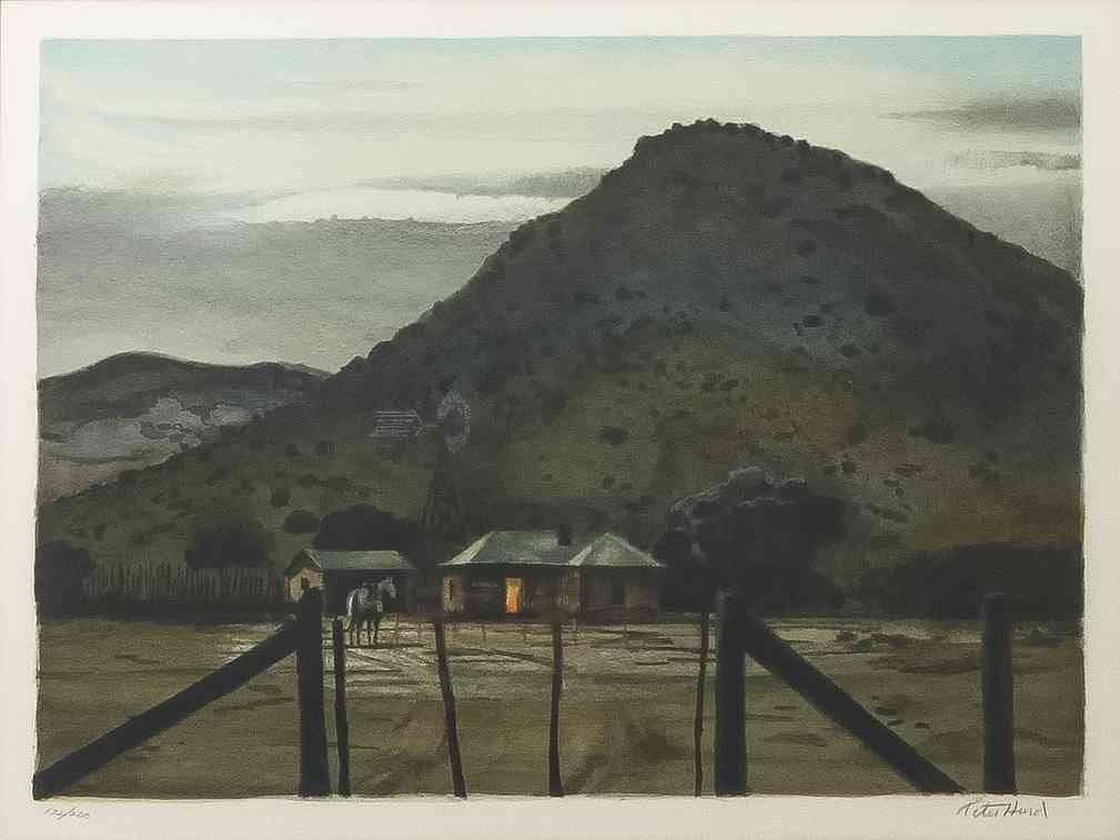 Peter Hurd, (American, 1904-1984), Night Visitor: Peter Hurd (American, 1904-1984) Night Visitor lithograph, 172/260 signed Peter Hurd (lower right) 14 1/2 x 19 1/2 inches.