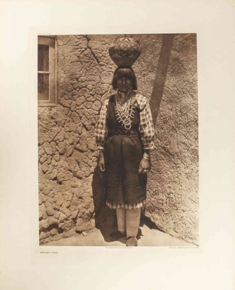 Edward Sheriff Curtis, (American, 1868-1952),: Edward Sheriff Curtis (American, 1868-1952) Shuati-sia (from the portfolio The North American Indian, pl. 561), 1925 photogravure inscribed "Suffolk Eng. Co. Cambridge Mass." (lower right); tit