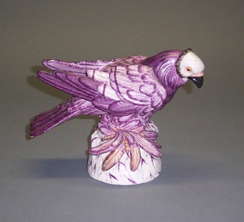 DRESDEN PORCELAIN FIGURE OF A PARROT