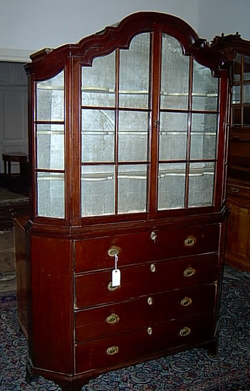 DUTCH WALNUT DISPLAY CABINET