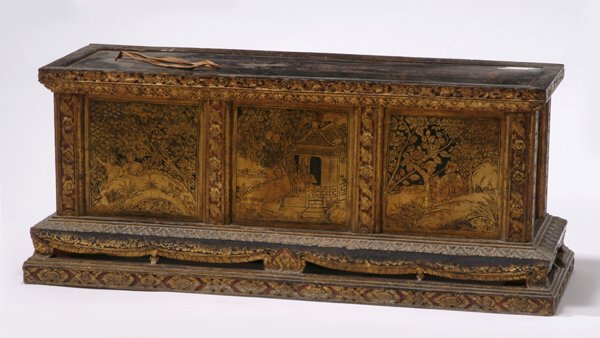 CAMBODIAN PRAYER BOOK AND BOX