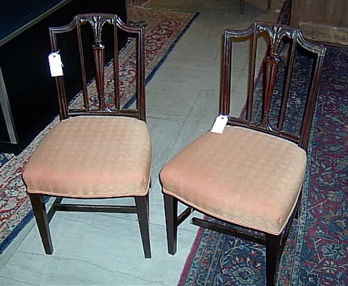 PAIR OF GEORGE III MAHOGANY SIDE CHAIRS