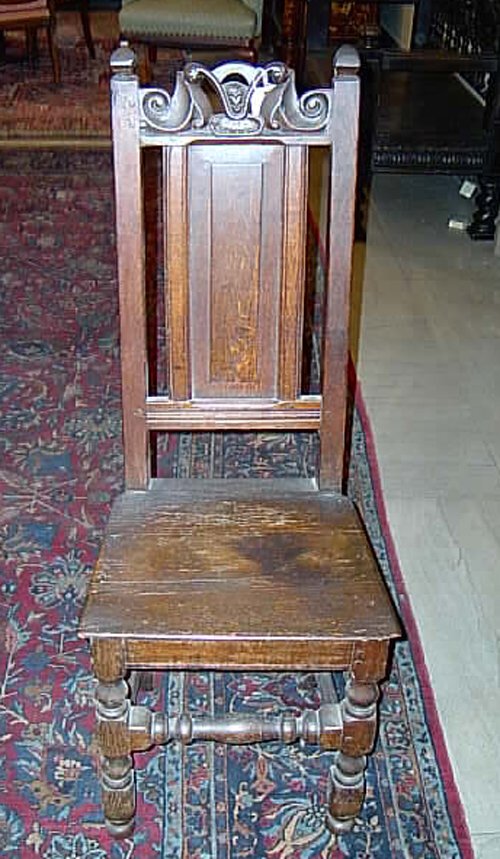 CHARLES II OAK SIDE CHAIR