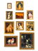 Ten Framed Decorative Articles Height of tallest 3 1/2
