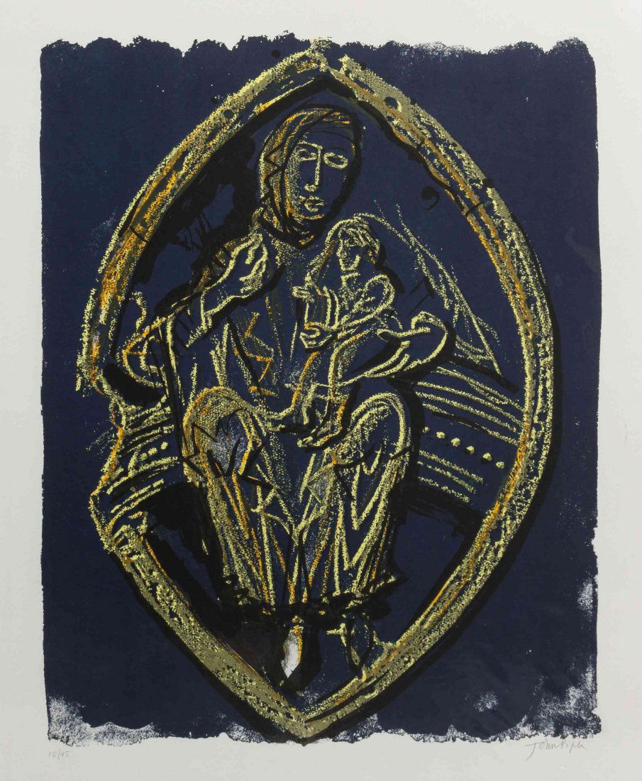 John Piper, (British, 1903-1992), Mother and Child: John Piper (British, 1903-1992) Mother and Child lithograph edition 15/95, signed John Piper (lower right) 24 x 18 1/4 inches. Property from the Estate of Jean Friedlander, Milwaukee, Wisconsin