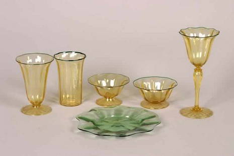A Durand Glass Partial Service.: A Durand Glass Partial Service. Approximately 102 pieces.