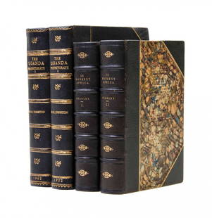 (AFRICA) STANLEY, HENRY M. In Darkest Africa... London,: (AFRICA) STANLEY, HENRY M. In Darkest Africa, or The Quest Rescue and Retreat of Emin, Governor of Equatoria. London: Sampson Low, Marston, Searle and Rivington, 1890. 2 vols. 8vo, 3/4 navy morocco