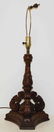 A Renaissance Revival Carved Wood Table Lamp, Height 28