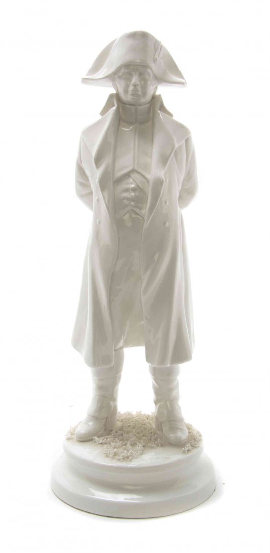An English Porcelain Figure, Height 15 inches.: An English Porcelain Figure, MICHAEL SUTTY, depicting Napoleon Bonaparte, from an edition of 150. Height 15 inches. Property from the Estate of Robert P. Stupp, Saint Louis, Missouri