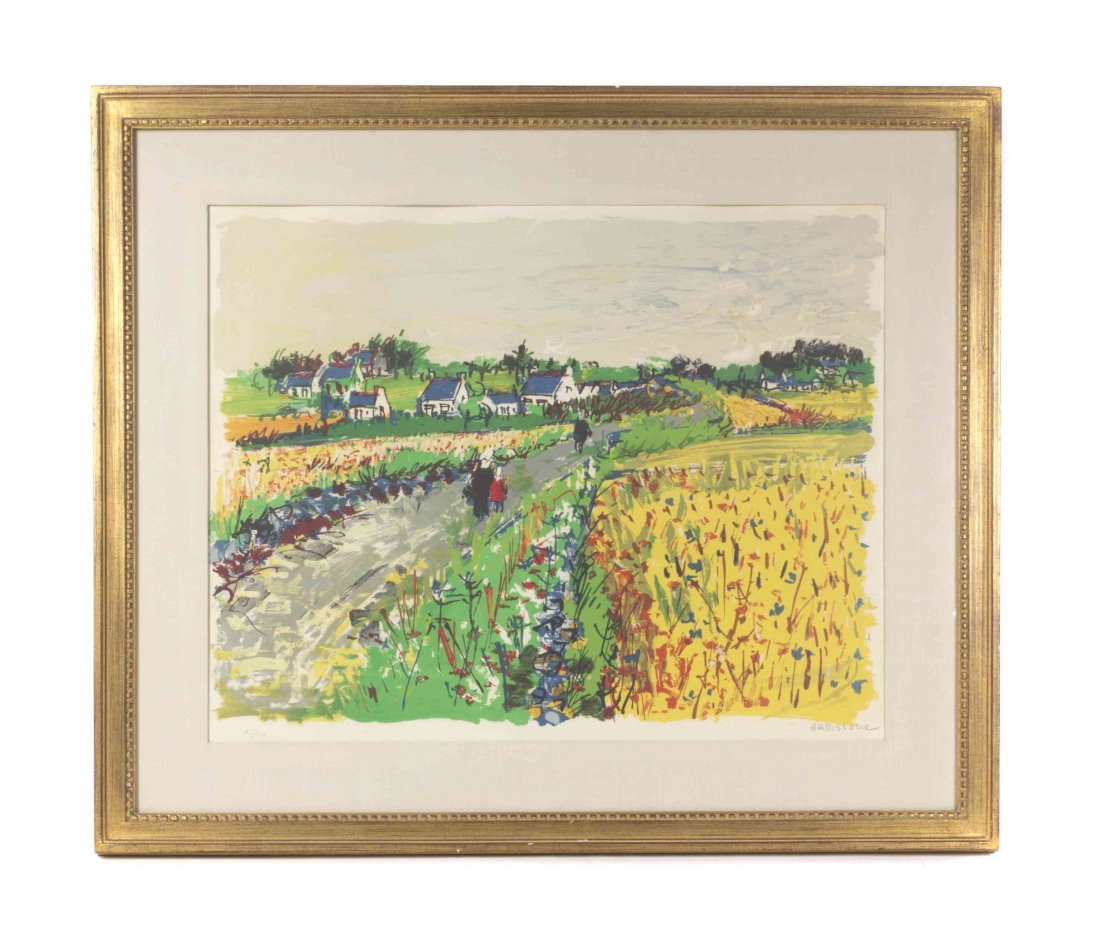 Yolande Ardissone, (French, b.1927), Le Champs: Yolande Ardissone (French, b.1927) Le Champs color lithograph edition 45/200, signed Ardissone (lower right) 19 x 25 inches. Findlay Galleries, Chicago, Illinois (label on verso)