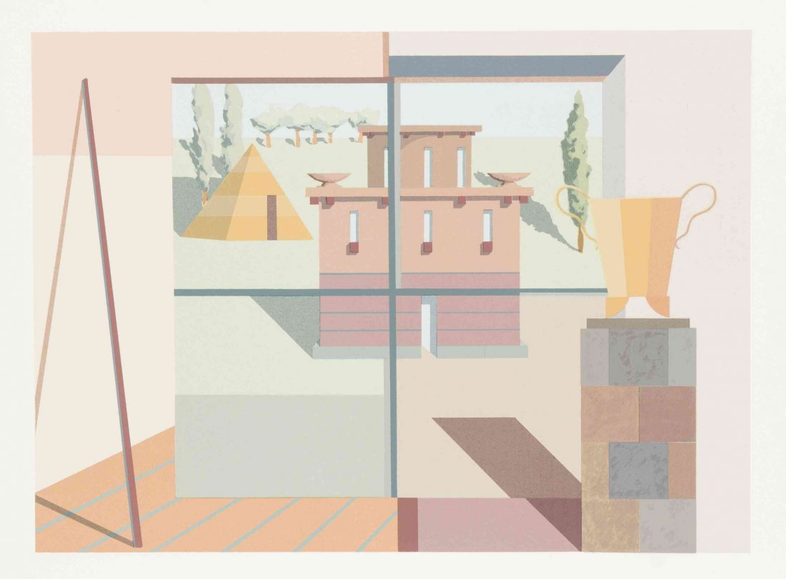 Michael Graves, (American, b. 1934), Untitled: Michael Graves (American, b. 1934) Untitled silkscreen 8 3/4 x 12 inches. Proceeds to Benefit Charitable Giving Condition: Minor 1/8 diameter stain well away from image in margin, upper left. Otherwis