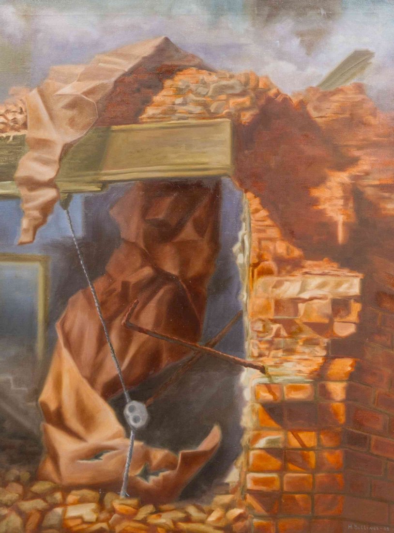 Henry Billings, (American, 1901-1985), Demolition: Henry Billings (American, 1901-1985) Demolition oil on canvas signed H. Billings (lower right) 40 x 30 inches. Provenance: Artist's Choice Museum, New York Midtown Galleries, New York Salander-O'Reill