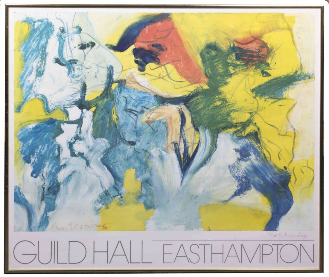 Willem de Kooning, (American/Dutch, 1904-1997), Guild: Willem de Kooning (American/Dutch, 1904-1997) Guild Hall East Hampton offset lithograph 32 1/2 x 38 1/2 inches.