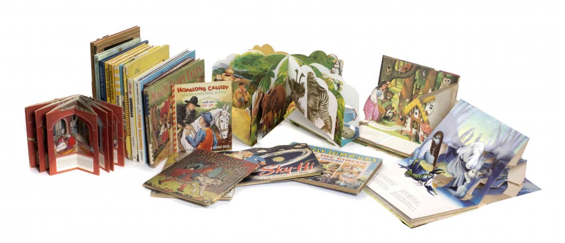 Twenty-One Pop-Up Books,: Twenty-One Pop-Up Books, comprising Superman, Ali Baba and Forty Thieves, Hopalong Cassidy Lends a Helping Hand, Safari in Africa, The Jolly Jump-Ups See the Circus, Snow White, The Stolen Sun, Little