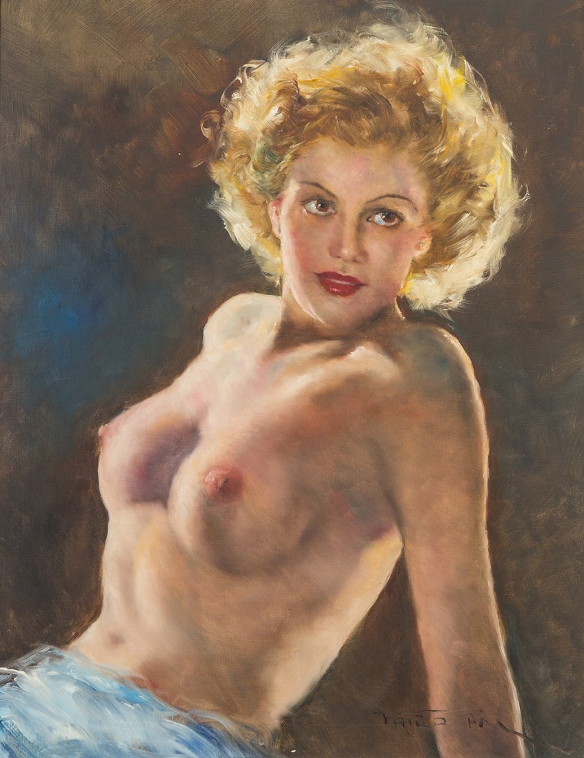 Pal Fried, (Hungarian, 1893-1976), Michelle: Pal Fried (Hungarian, 1893-1976) Michelle oil on canvas signed Fried Pal (lower right); titled (verso) 29 x 23 inches.