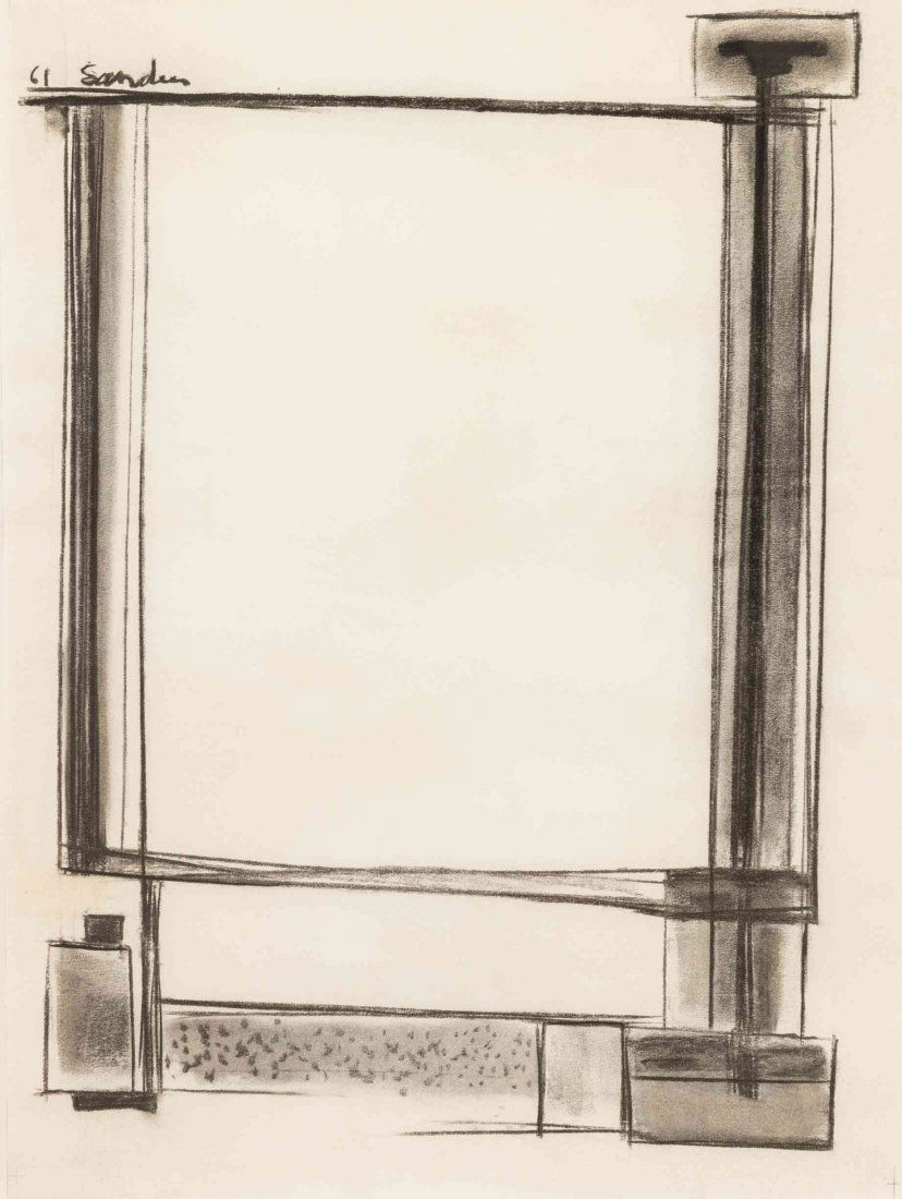 Ludwig Sander, (American, 1906-1975), Untitled, 1961: Ludwig Sander (American, 1906-1975) Untitled, 1961 charcoal signed Sander and dated (upper left) 18 x 13 inches.