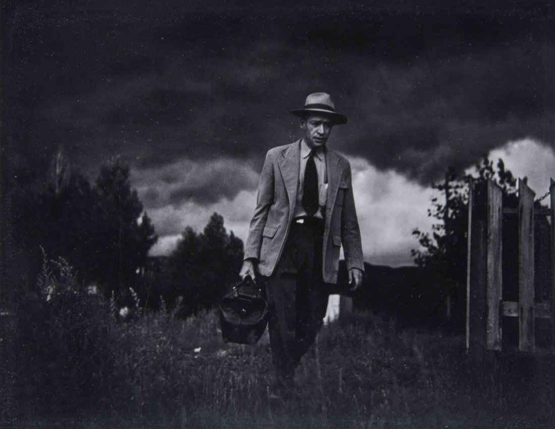 W. Eugene Smith, (American, 1918-1978), Dr. Ernest: W. Eugene Smith (American, 1918-1978) Dr. Ernest Ceriani makes a house call on foot, Kremmling, Colorado, 1948 (from Country Doctor essay) gelatin silver print signed W. Eugene Smith (verso) 6 1/2 x 8