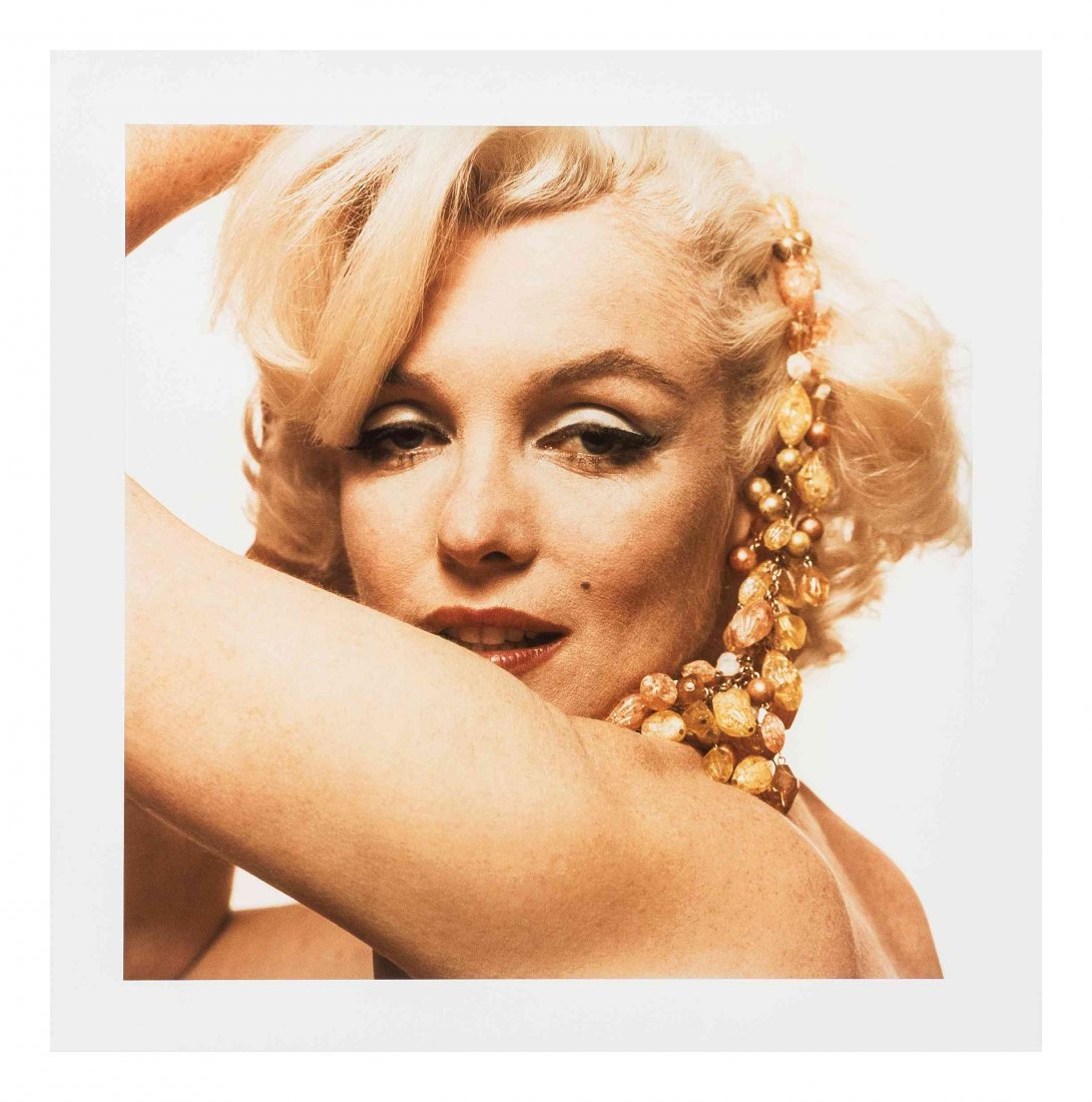 Bert Stern, (American, 1929-2013), Marilyn Monroe,: Bert Stern (American, 1929-2013) Marilyn Monroe, Necklace (from The Last Sitting) Fuji Crystal Archive print mounted on Gator Board signed Stern (exhibition label) 26 x 26 inches. Condition: Mounted t