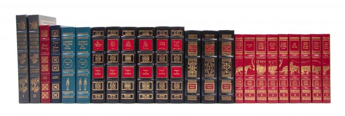 (EASTON PRESS) A group of 24 volumes published by the: (EASTON PRESS) A group of 24 volumes published by the Easton Press. Norwalk, CT: Easton Press, various dates. Gone With the Wind. By Margaret Mitchell, (1968). 2 vols. The Second World War. By Winston