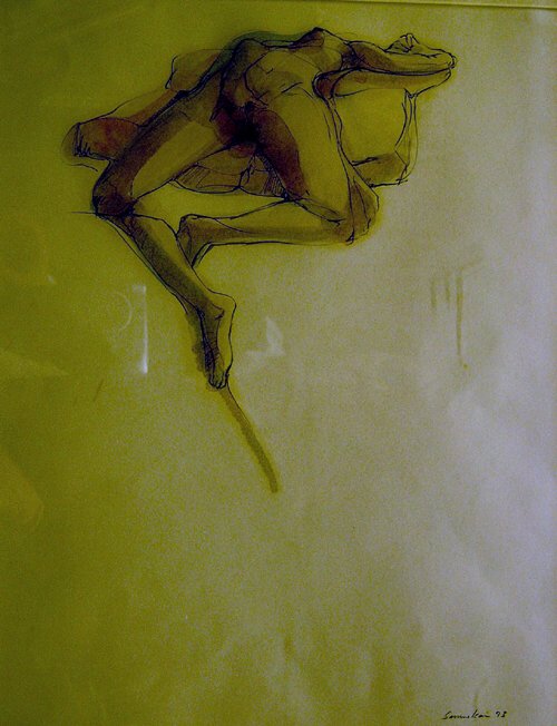 BRUCE SAMUELSON (American 20th Century): BRUCE SAMUELSON (American 20th Century) EROTIC DRAWING signed and dated "73", mixed media 16 3/4 x 13 3/4 in. and six companions (7)