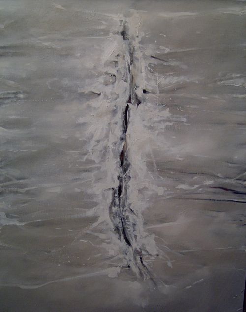 BRUCE SAMUELSON (American 20th Century): BRUCE SAMUELSON (American 20th Century) ABSTRACT oil on canvas 50 x 40 in.