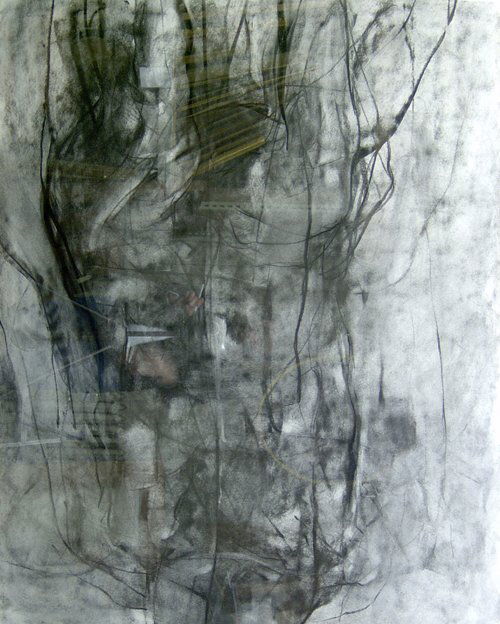 BRUCE SAMUELSON (American 20th Century): BRUCE SAMUELSON (American 20th Century) UNTITLED signed and dated "94", signed, inscribed and dated verso, crayon on paper 40 x 32 in. and a companion, a pair (2)