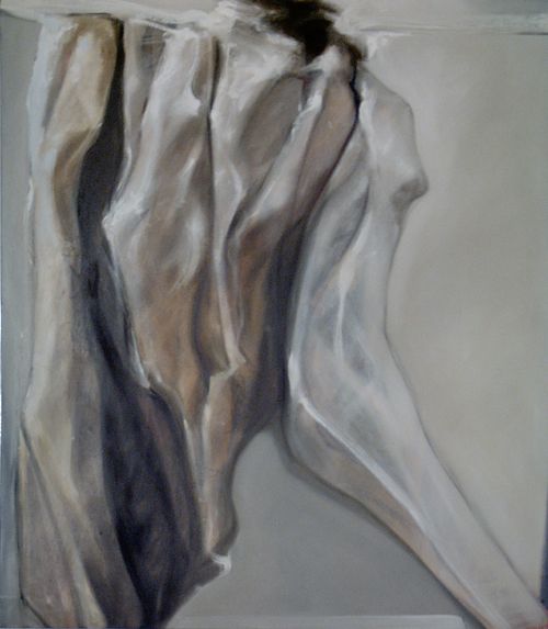 BRUCE SAMUELSON (American 20th Century): BRUCE SAMUELSON (American 20th Century) ABSTRACT FORM signed and dated "74" verso, oil on canvas 72 x 60 in.