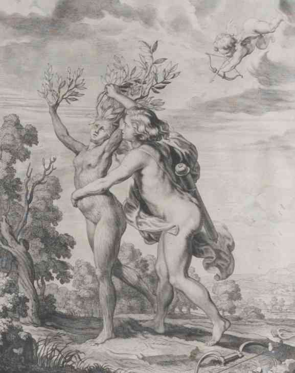 Four 18th Century Engravings, Height 22 x width 19: Four 18th Century Engravings, from The Theogony of Hesiod, one example after William Blake, British 1757-1827, another example after John Flaxman, British, 1755-1826, each decoratively framed. Height