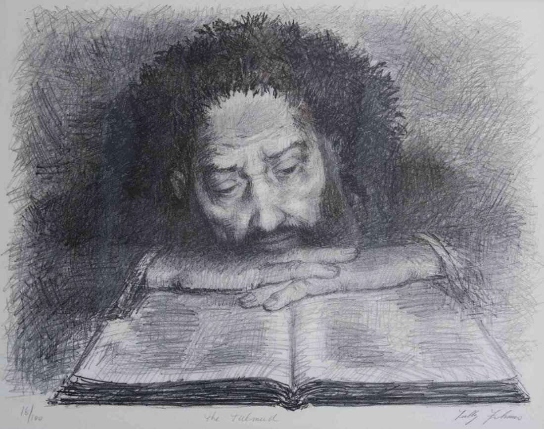 Tully Filmus, (American/Russian, 1903-1998), The Talmud: Tully Filmus (American/Russian, 1903-1998) The Talmud lithograph edition 18/100, signed Tully Filmus (lower right) 16 x 20 1/4 inches.