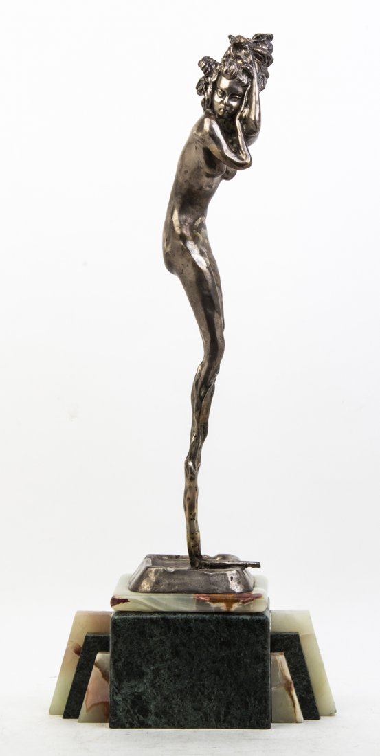 Louis Icart, (French, 1888û1950), Untitled: Louis Icart (French, 1888û1950) Untitled cast metal edition 1/10, inscribed Icart Height 31 1/2 inches. Property from the Collection of Sheridan Fitzgerald, El Paso, Texas