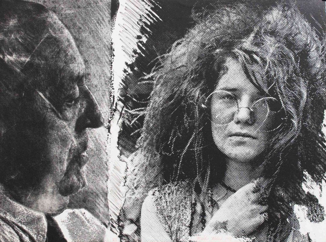 Misch Kohn , (American, 1916-2002), Janice Joplin: Misch Kohn (American, 1916-2002) Janice Joplin lithograph edition XII, signed Misch Kohn and dated (lower right) 16 x 21 inches.