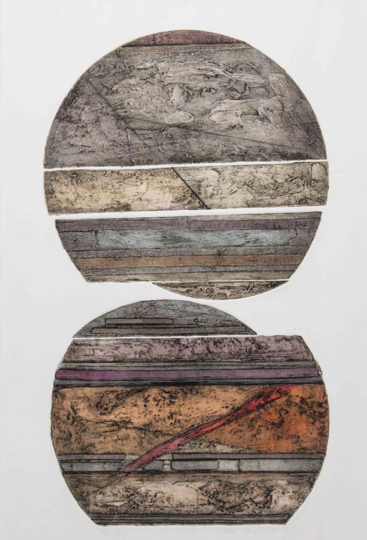 Leah Rhodes, (American, 20th century), DOU II: Leah Rhodes (American, 20th century) DOU II lithograph 26 x 17 1/2 inches. Property from a Private Collection, Madison, Wisconsin
