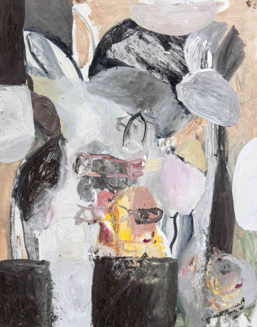 Roberto Juarez, (American, b. 1952), B. S. & T., 1986: Roberto Juarez (American, b. 1952) B. S. & T., 1986 oil on canvas signed Roberto Juarez and titled (verso) 28 x 22 inches. Property from the Donald Shmauz Trust, Woodland House, Waunakee, Wisconsin