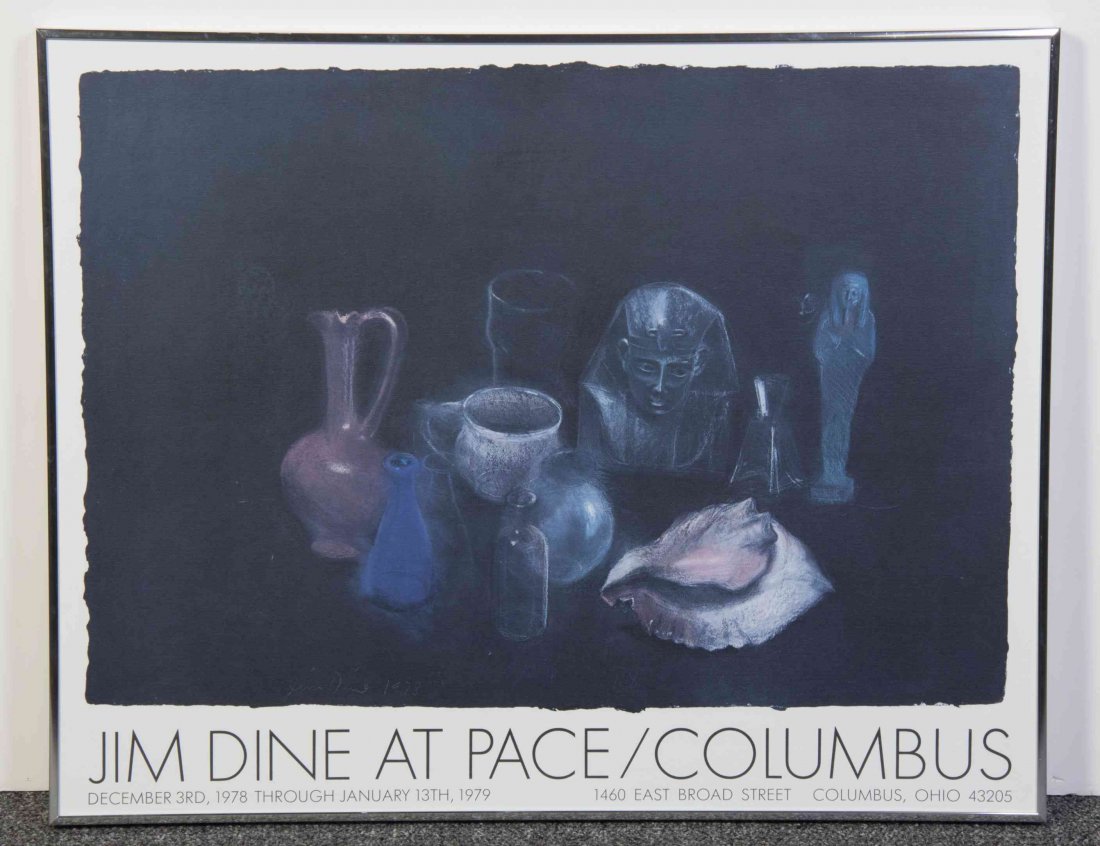 Jim Dine, (American, b. 1935), Jim Dine at: Jim Dine (American, b. 1935) Jim Dine at Pace/Columbus, 1978 poster 20 1/2 x 29 1/4 inches.
