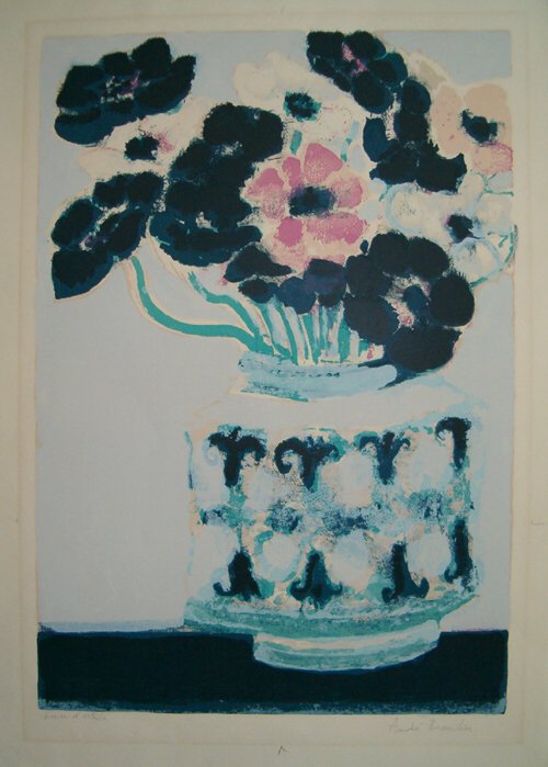 ANDRE BRASILIER (French b. 1929) Mixed Flowers: ANDRE BRASILIER (French b. 1929) Mixed Flowers Pencil signed and inscribed 'epreuve d'artiste' in the margin. Color lithograph. 25-1/2 x 17-5/8 in. Unframed