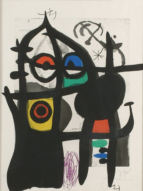JOAN MIRO (Spanish 1893-1983) La Captive 1969,