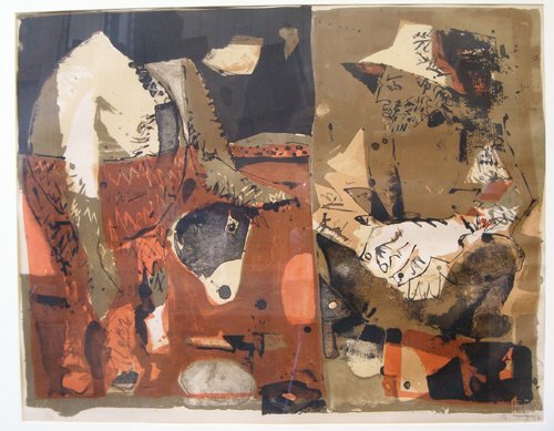 JOSE ORTEGA (Spanish 1921-1991) Man and Donkey