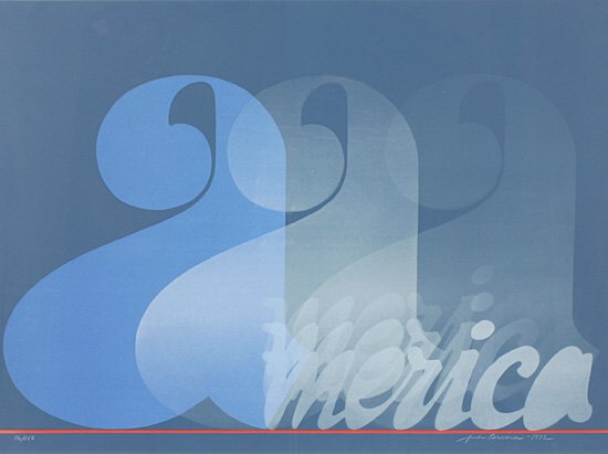 Jack Brusca: America lithograph, color22 x 33 inches.